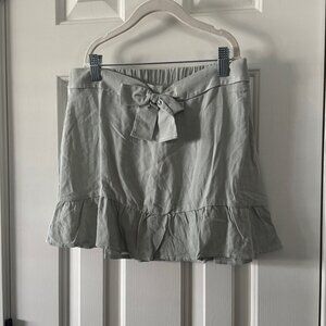 New Crown of Hearts Girls Light Green Back Elastic Waist Skirt Size L Large